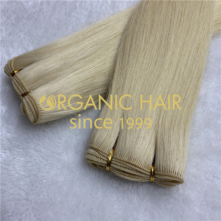 High quality Hand tied weft extensions -M1